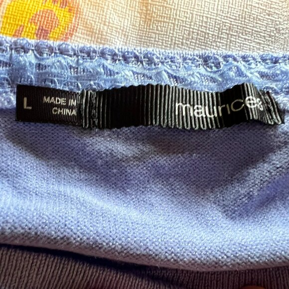 Maurices Short Sleeve Lavender Cardigan Sweater - Large - Picture 3 of 4